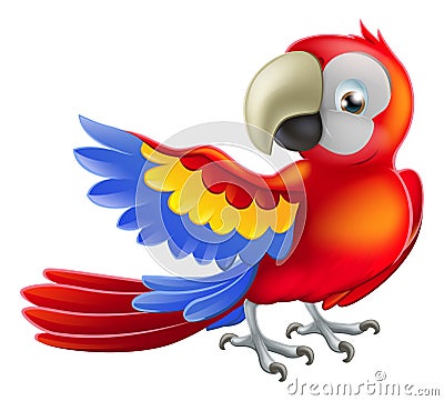 Red macaw parrot illustration Vector Illustration