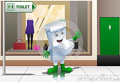Happy toilet figure Stock Photo