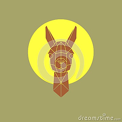 Illustration of head lama Vector Illustration