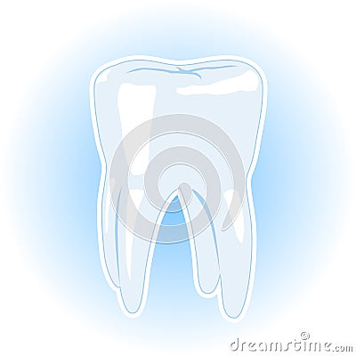 Illustration of a Healthy Tooth Vector Illustration