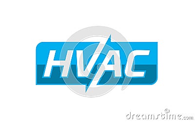 Illustration of Heating and Cooling logo design Vector Illustration