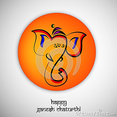 Illustration of Hindu festival Ganesh Chaturthi Background Vector Illustration