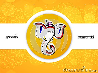 Illustration of Hindu festival Ganesh Chaturthi Background Vector Illustration