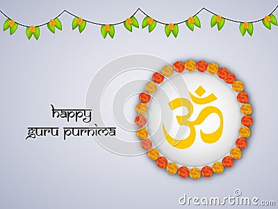 Illustration of Hindu festival Guru Purnima Background Vector Illustration