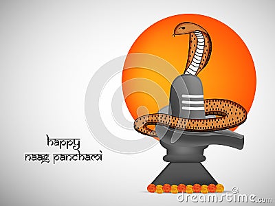 Illustration of hindu festival Naag Panchami background Vector Illustration