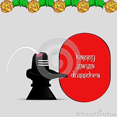 Illustration of Hindu festival Ganga Dussehra background Vector Illustration