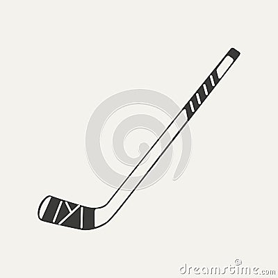 Illustration of hockey stick Vector Illustration