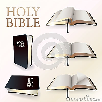 Illustration of Holy Bible Cartoon Illustration