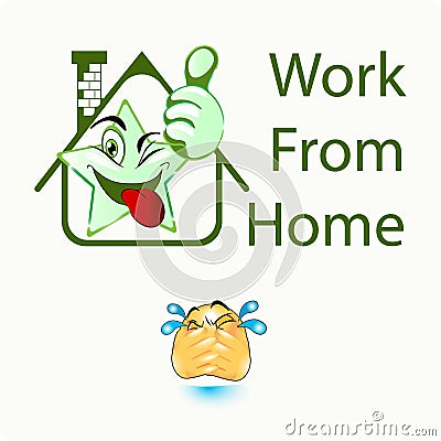 Work From Home Vector Illustration