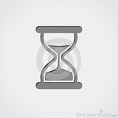 Hourglass grey icon Vector Illustration