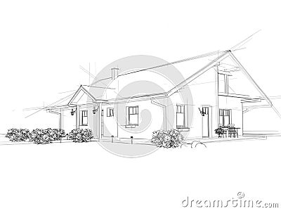 Illustration of a house. Stock Photo