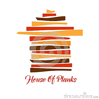 Illustration of the house, logo, vector Cartoon Illustration