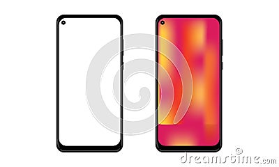 Huawei Nova 4 Android Mobile Phone Touch Screen Devices Realistic Mock-up Vector Illustration