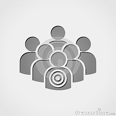 Human ressources grey icon Vector Illustration