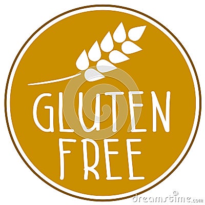 Illustration Icon with glutenfree Stock Photo