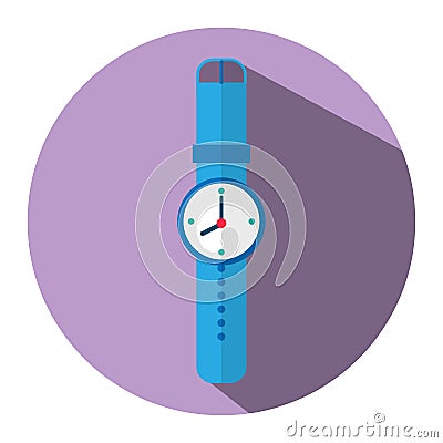 The illustration is an icon showing a clock image. Can be used in the media. Vector Illustration