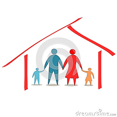 The illustration of family day 2020. international family day illustration Vector Illustration