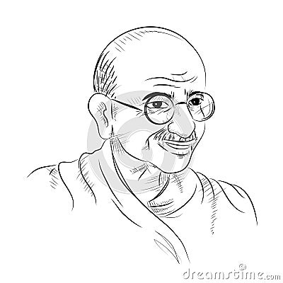 India background with Nation Hero and Freedom Fighter Mahatma Gandhi for Independence Day or Gandhi Jayanti Vector Illustration