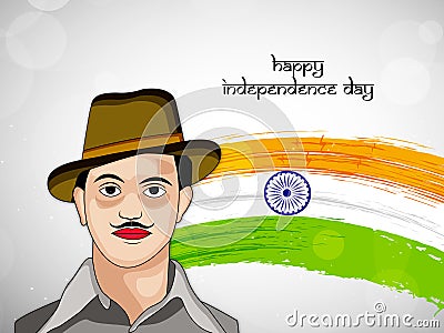 Illustration of India Independence Day Background Vector Illustration