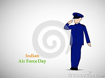 Illustration of Indian Airforce Day Background Vector Illustration