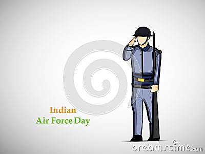 Illustration of Indian Airforce Day Background Vector Illustration