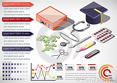 Illustration of info graphic medical concept Vector Illustration