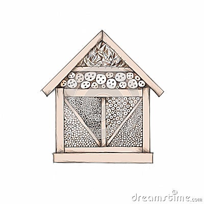 Insect hotel for beneficial insects Stock Photo