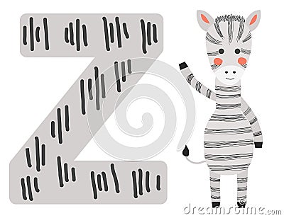 Illustration of isolated animal alphabet Cartoon Illustration