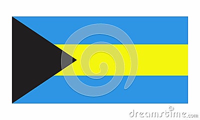 Bahamas flag illustration Vector Illustration