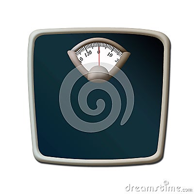 Illustration of isolated scales. Scales for weighing people. Stock Photo