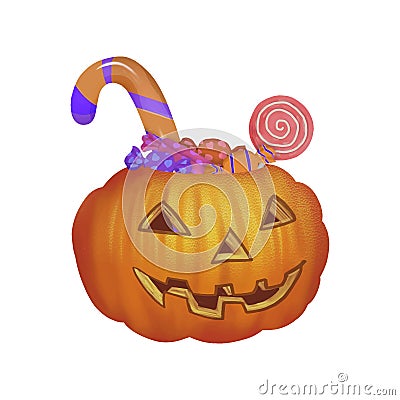 Illustration of jack o lantern icon vector for Halloween Vector Illustration