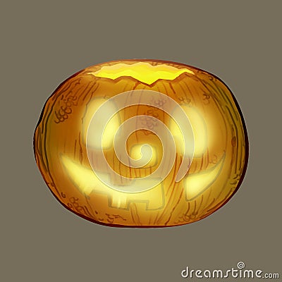 Illustration of jack o lantern icon vector for Halloween Vector Illustration