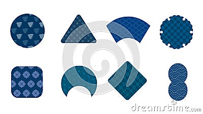 Japanese pattern navy blue Vector Illustration