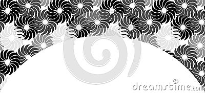 Monochrome Japanese style windmill background material Vector Illustration