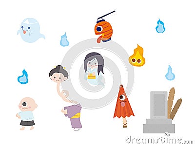 Yokai set1 Vector Illustration