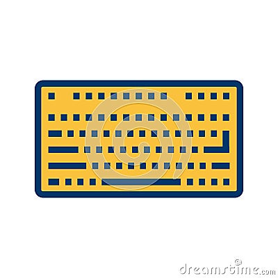 Illustration Keyboard Icon For Personal And Commercial Use. Stock Photo