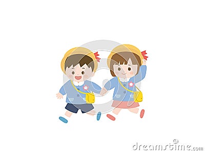 Kindergarten children5 Vector Illustration