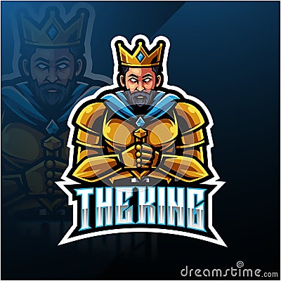 The King mascot logo design Vector Illustration