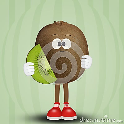 Illustration of kiwi cartoon Stock Photo