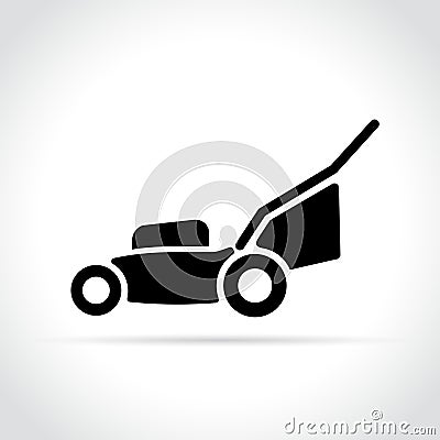 Lawn mower icon on white background Vector Illustration