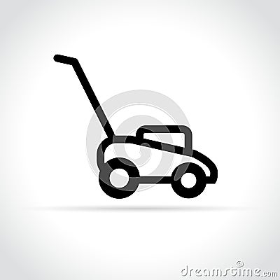 Lawn mower icon on white background Vector Illustration