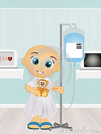 Illustration of leukemia children Stock Photo