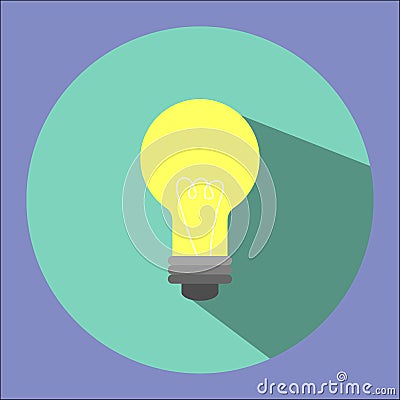 Illustration is a light bulb icon. Can be used in various publications. Vector Illustration