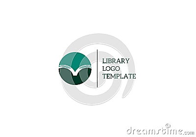 Library logo template Cartoon Illustration