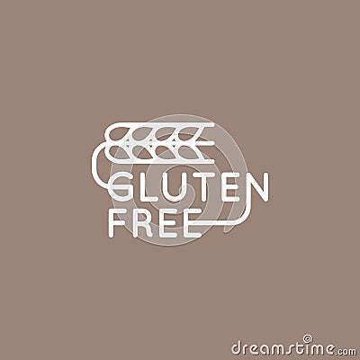 Illustration Logo Set Badge Ingredient Warning Label Icon Gluten Wheat Free Stock Photo