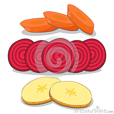 Illustration of logo for the theme of the vegetables Vector Illustration