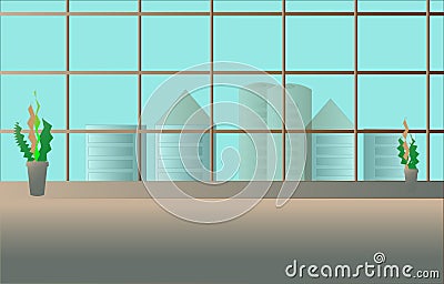 Illustration Looking through a square glass window, Stock Photo