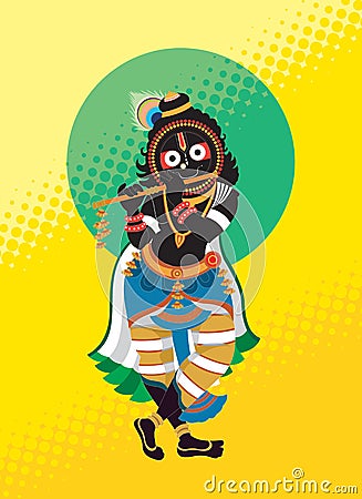 Illustration of lord krishna and jagannath Vector Illustration