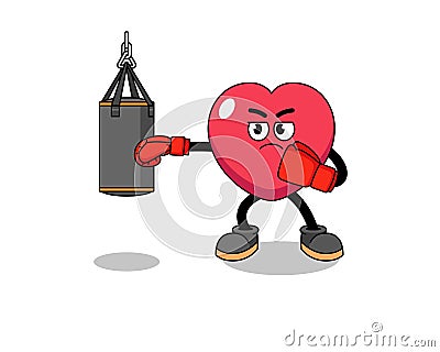 Illustration of love boxer Vector Illustration