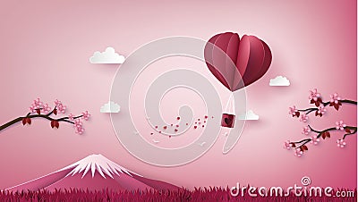 Illustration of love and valentine day. Vector Illustration